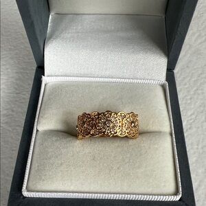 Elegant Gold Plated Adjustable Ring/Band